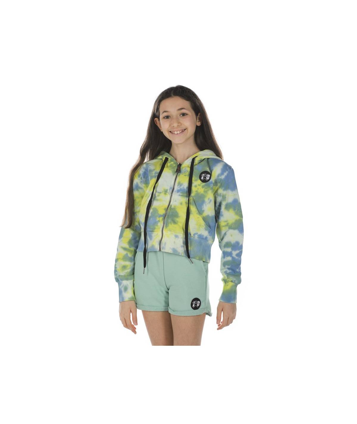 Lab84 FELPA ZIP CROP TOP Online