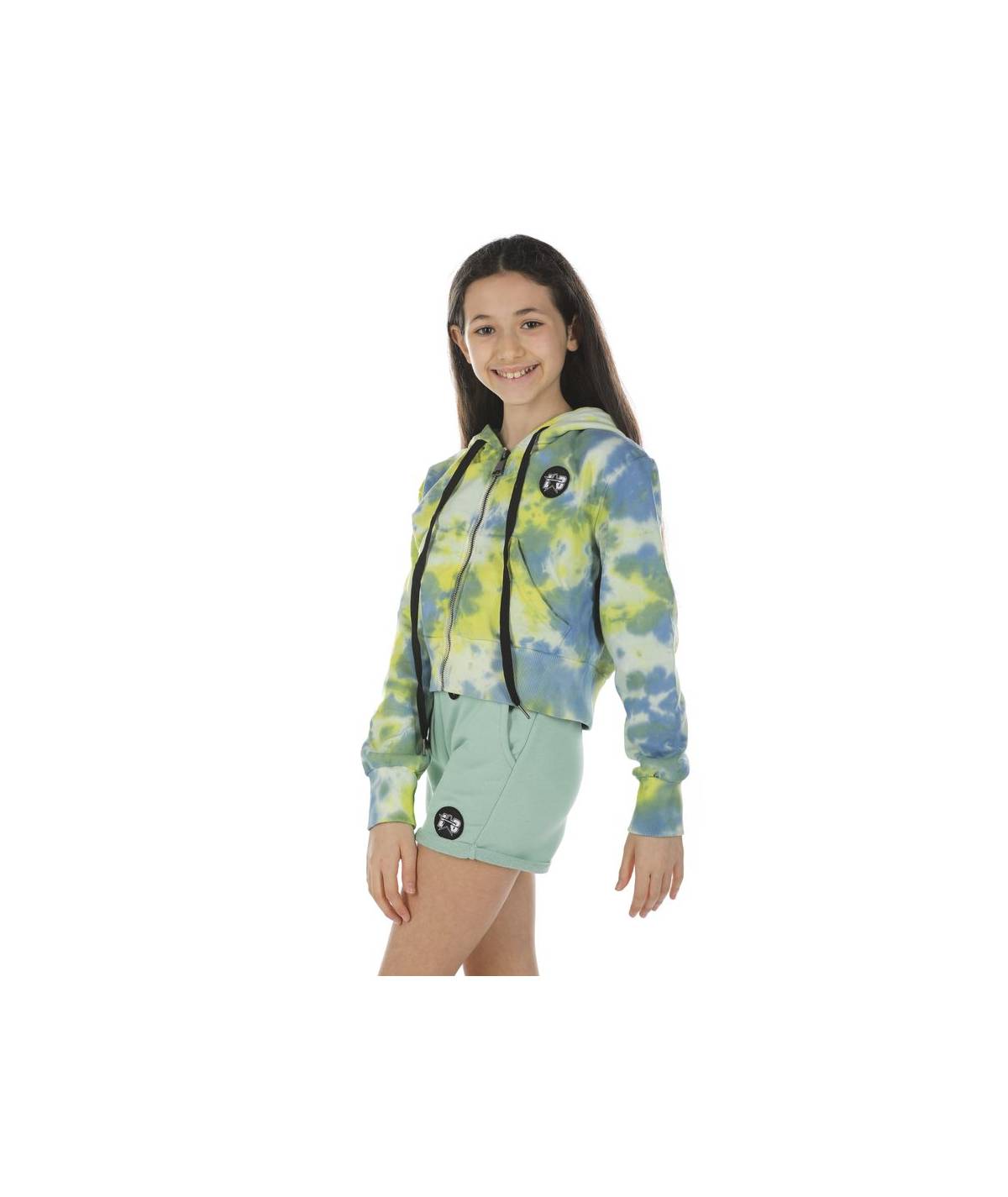 Lab84 FELPA ZIP CROP TOP Online