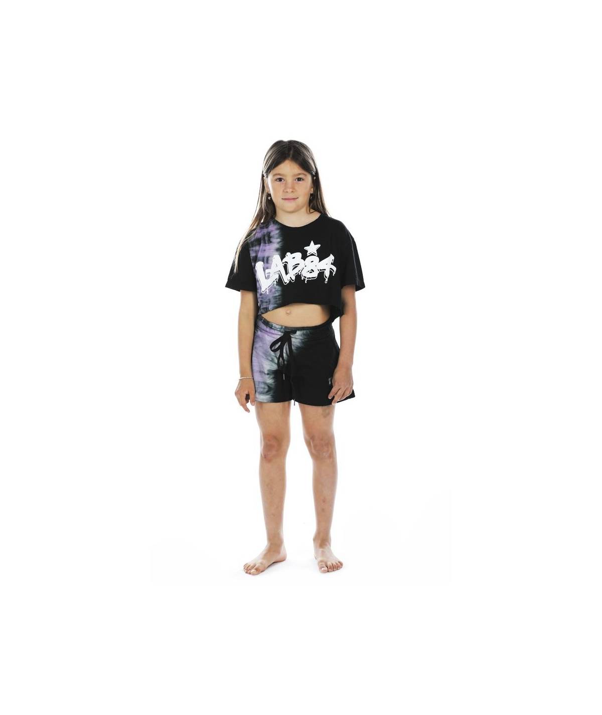 Lab84 T-SHIRT CROP TOP Black Friday