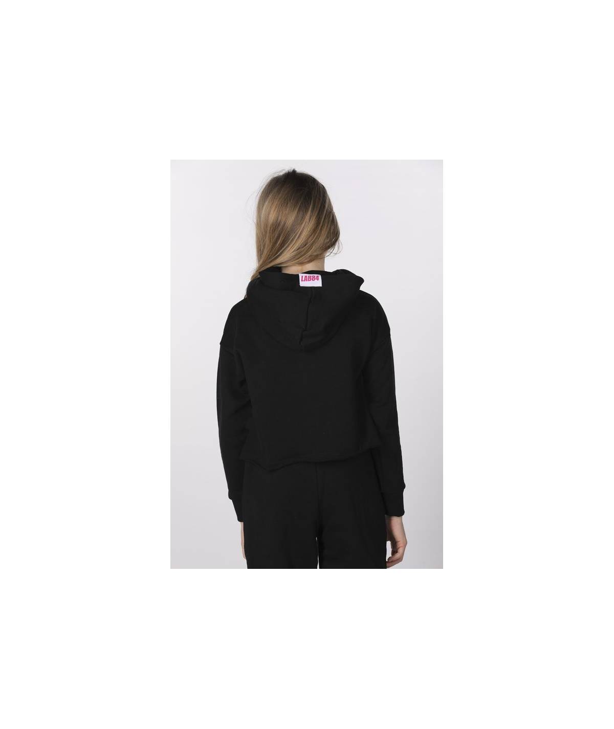 Lab84 CROP TOP CAPPUCCIO Spedizione Gratuita