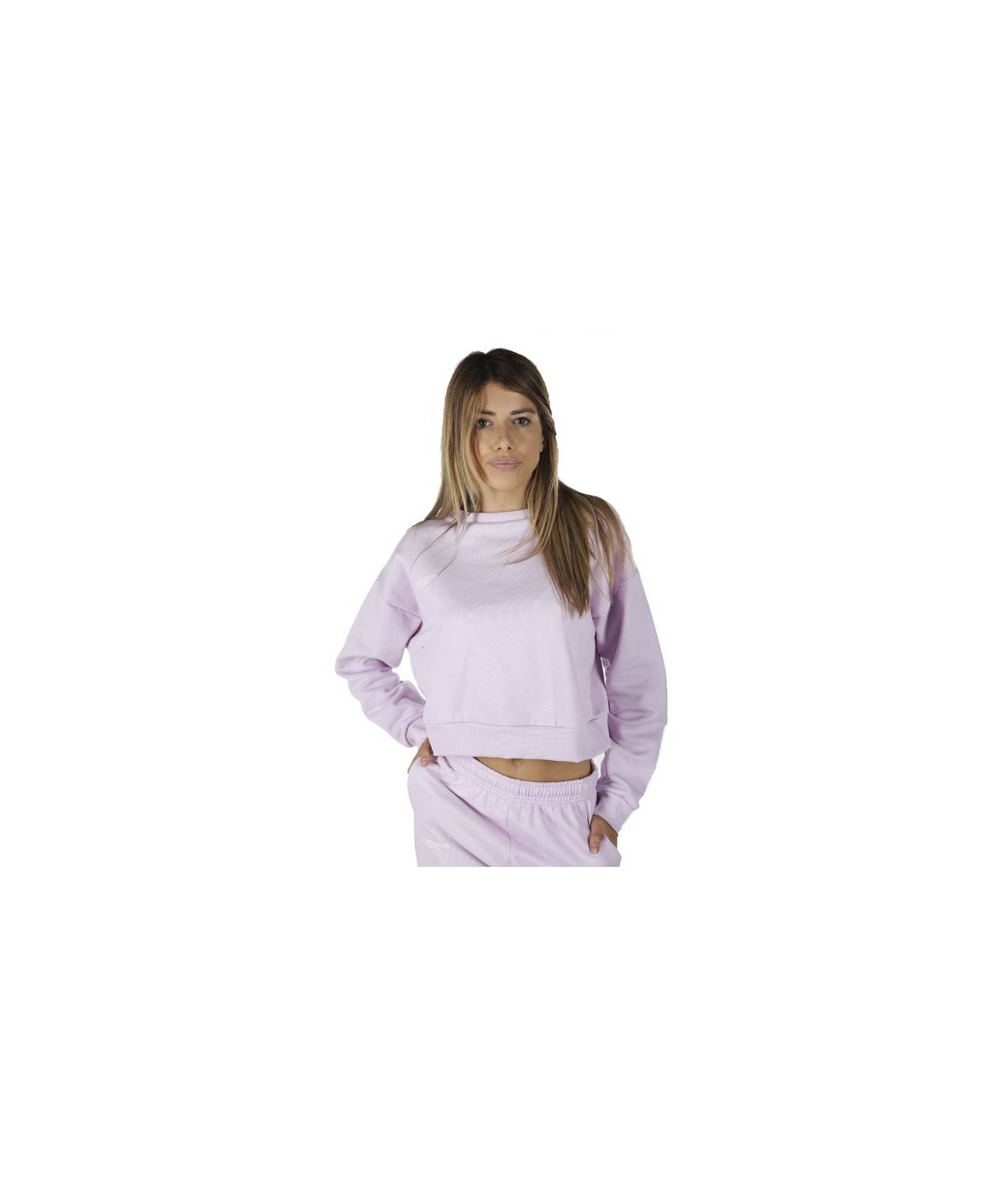 Lab84 FELPA CROP TOP GIROCOLLO Promozione Limitata