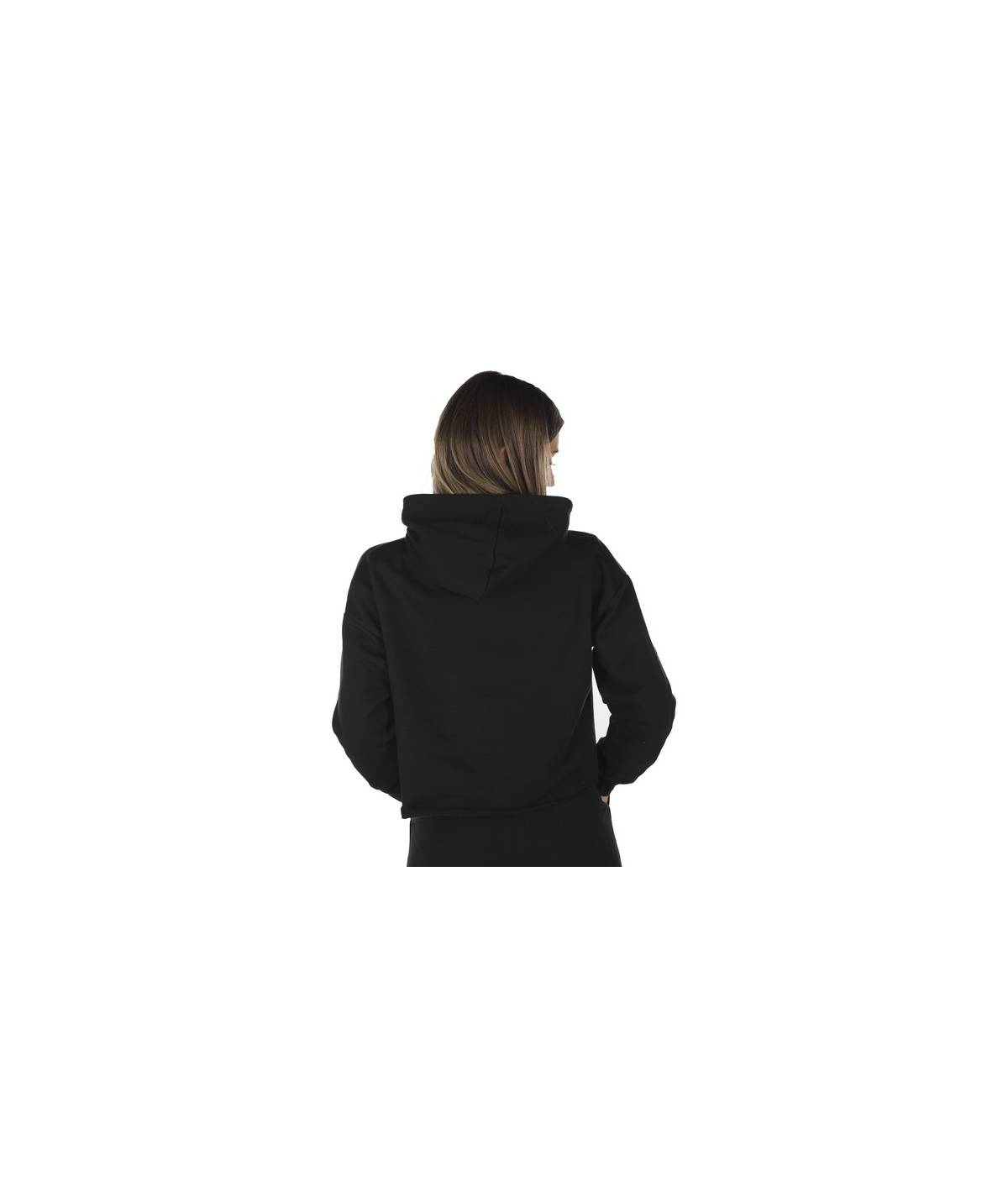 Lab84 FELPA CROP TOP CAPPUCCIO Affare Del Giorno