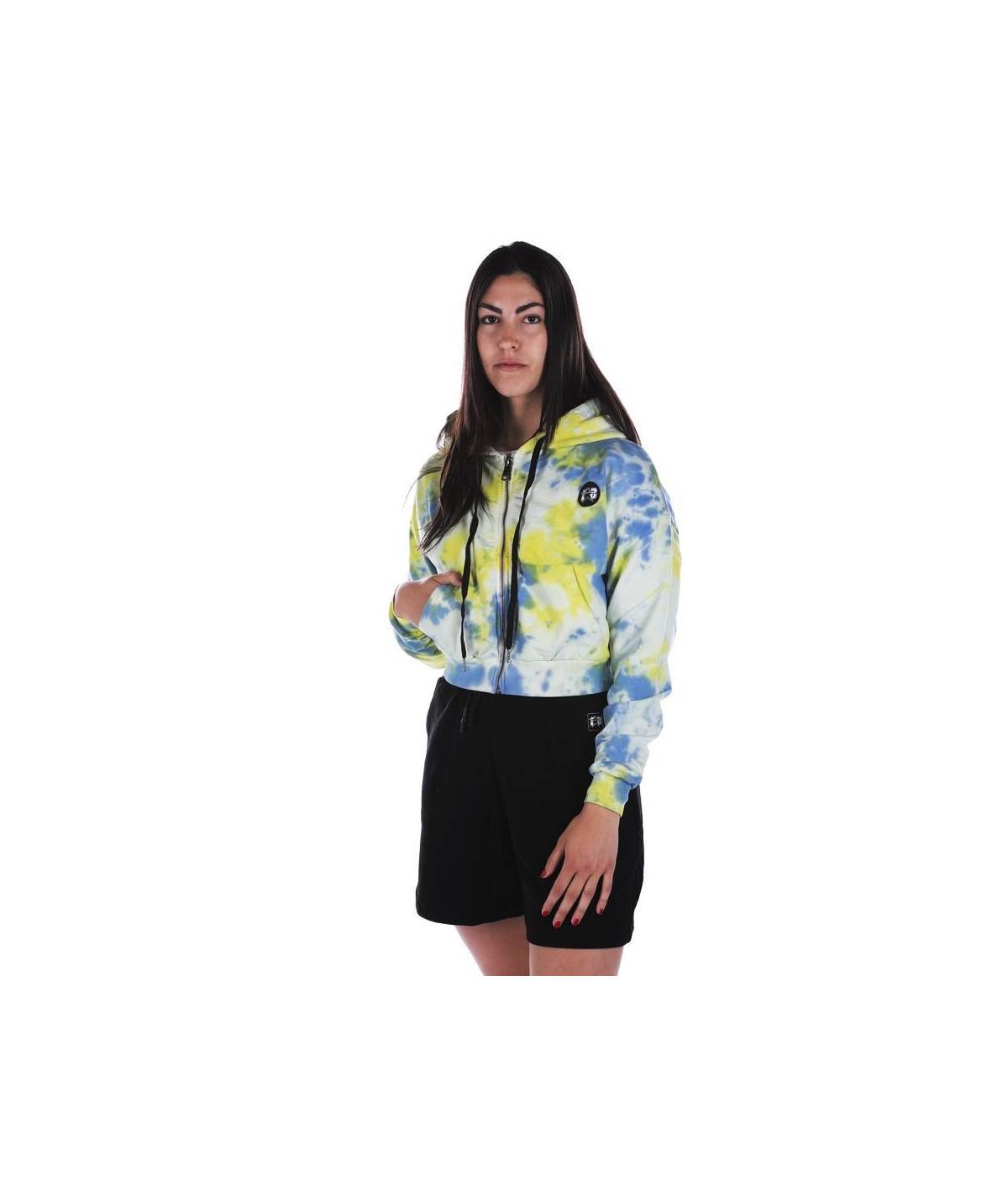 Lab84 FELPA ZIP CROP TOP Convenienza
