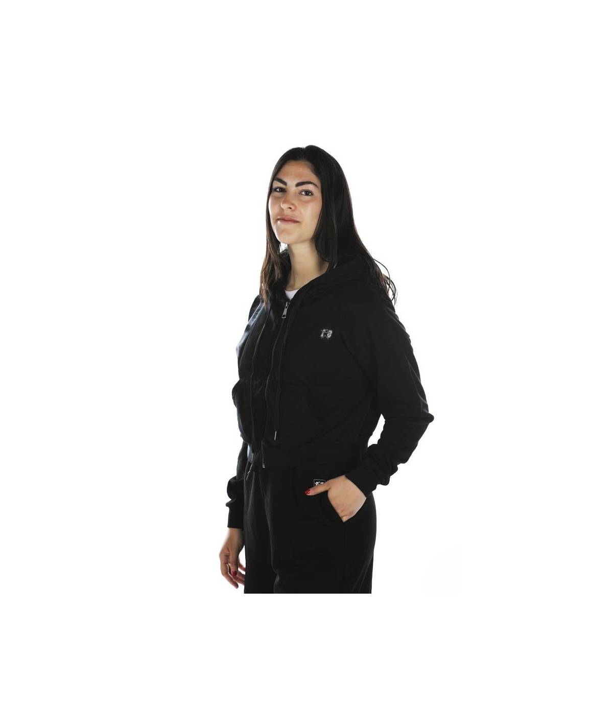 Lab84 FELPA ZIP CROP TOP Novità