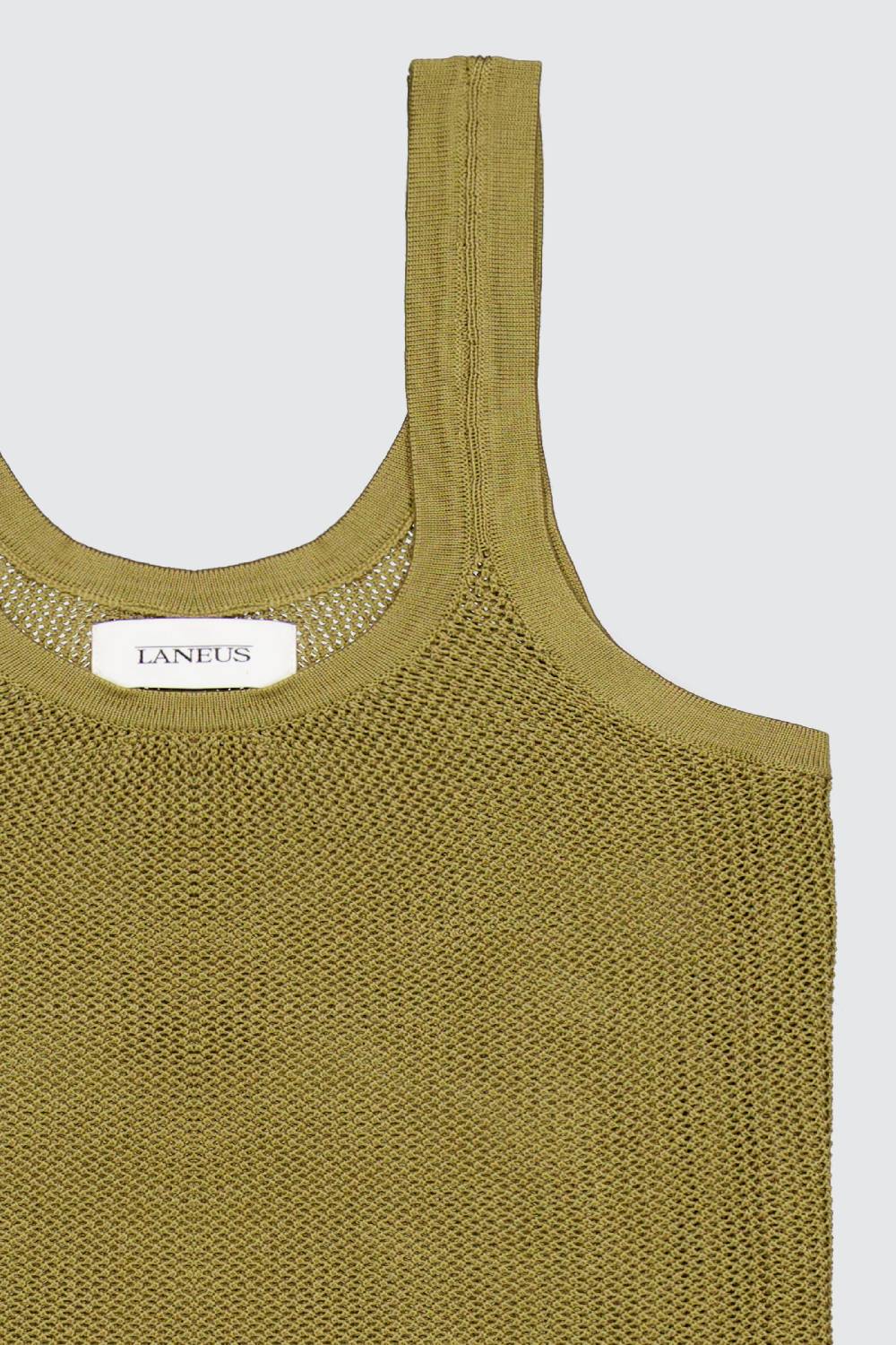 Laneus Laneus canotta military green in mesh slim fit Convenienza
