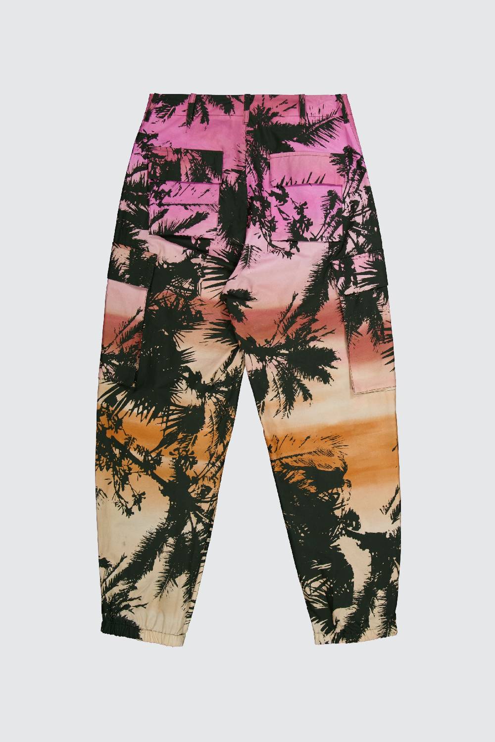 Laneus Laneus pantaloni multitasche palm print allover Offerta Anniversario