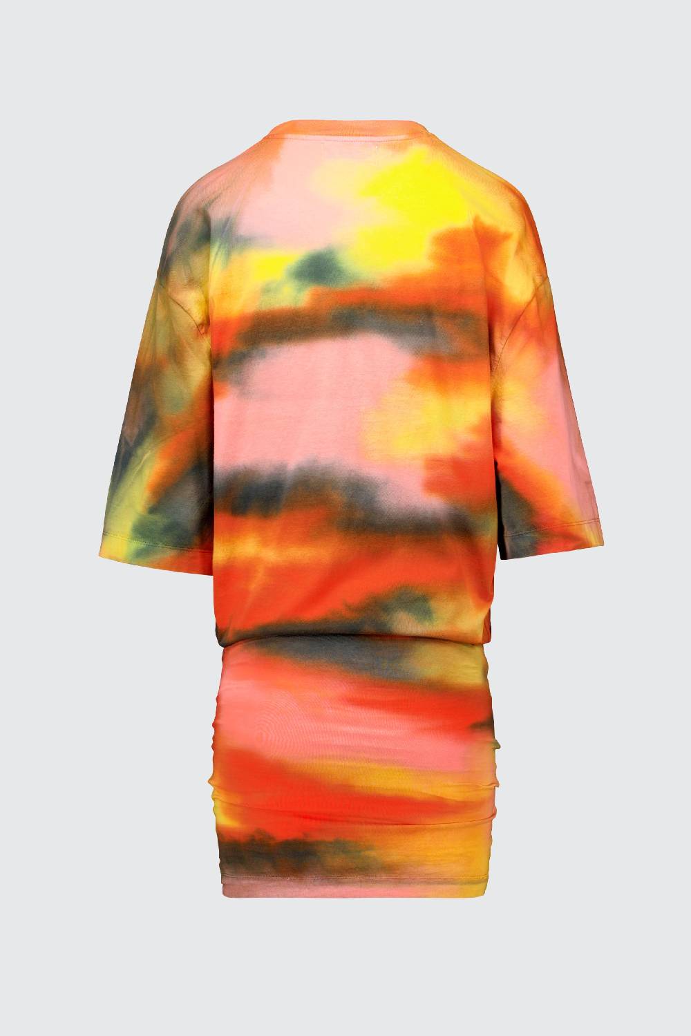Laneus Laneus mini dress tie dye con drappeggio laterale Vendita Calda