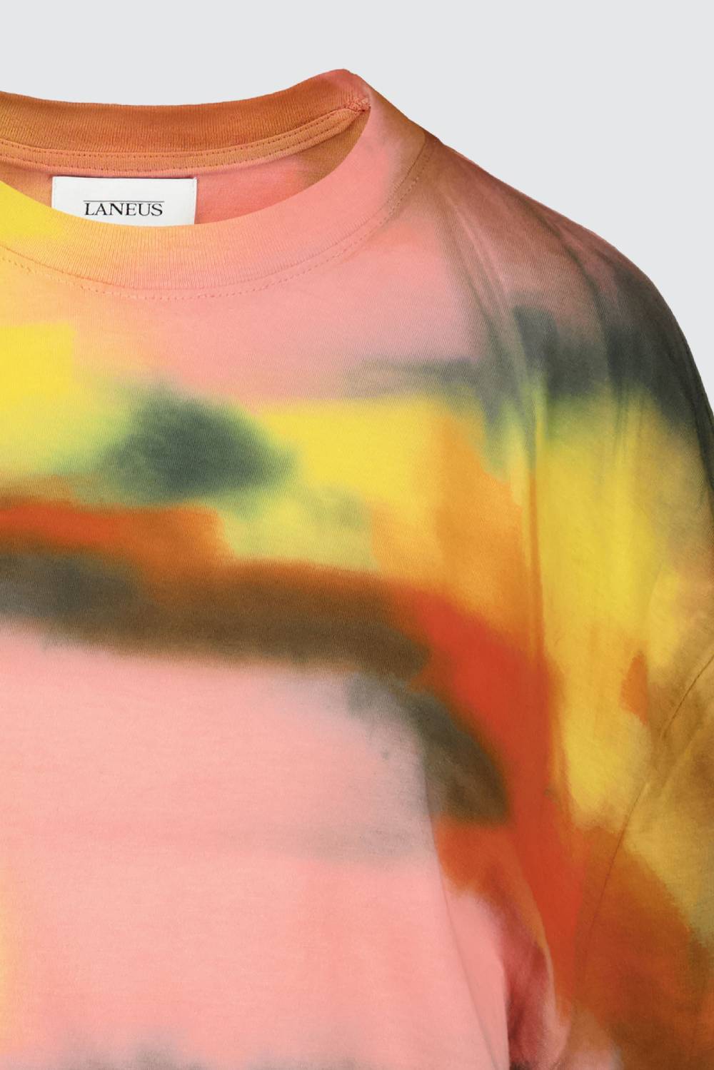 Laneus Laneus mini dress tie dye con drappeggio laterale Vendita Calda
