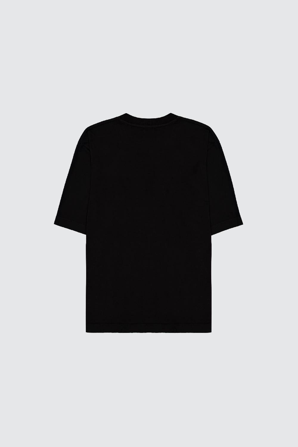 Laneus Laneus black t-shirt palm printed logo Saldi Di Fabbrica