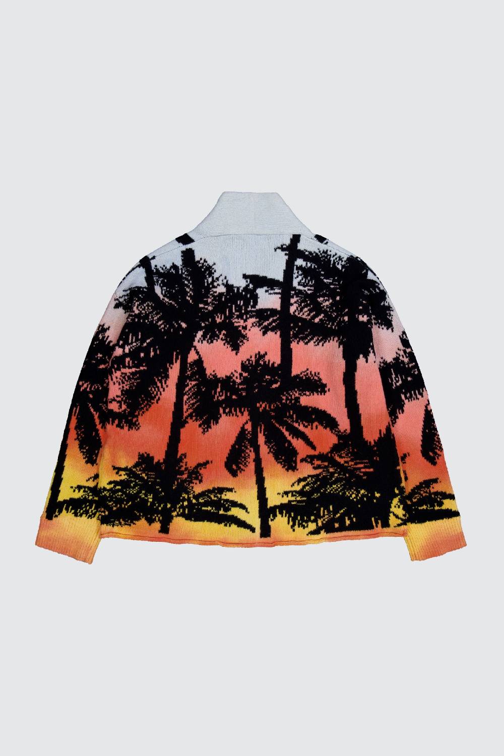 Laneus Laneus cardigan in jacquard effetto palm print allover I Più Venduti
