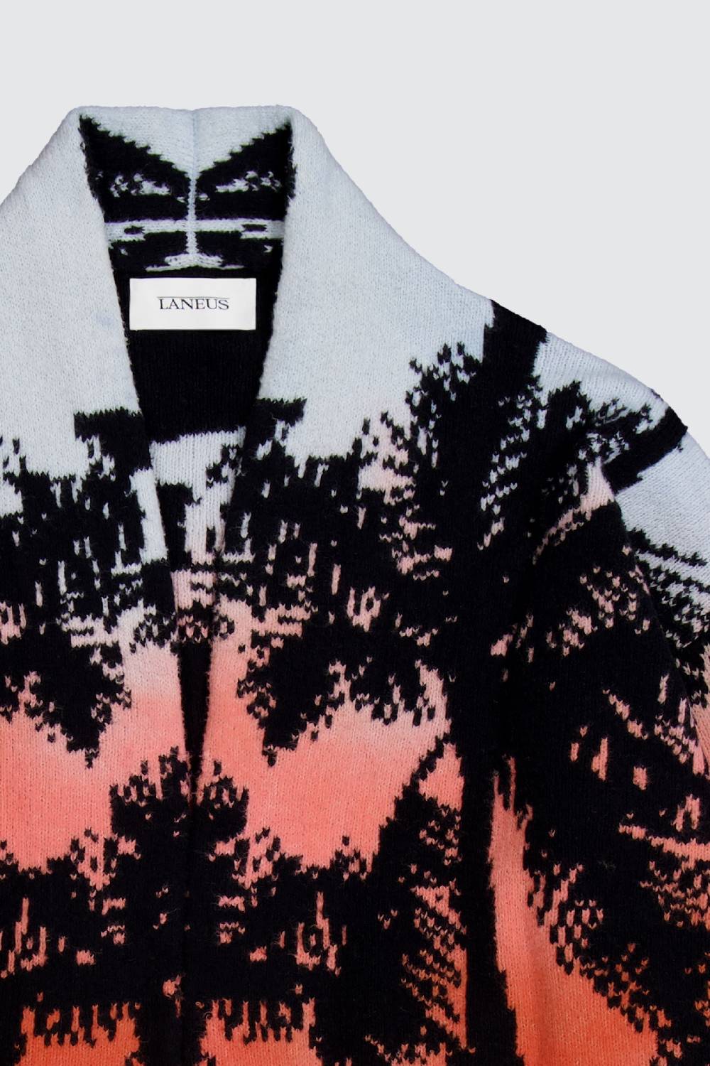 Laneus Laneus cardigan in jacquard effetto palm print allover I Più Venduti