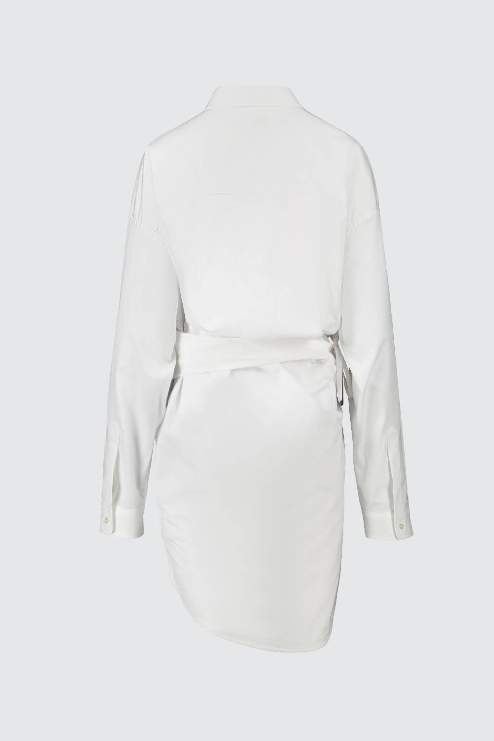 Laneus Laneus mini abito white shirt con taglio asimmetrico Negozio