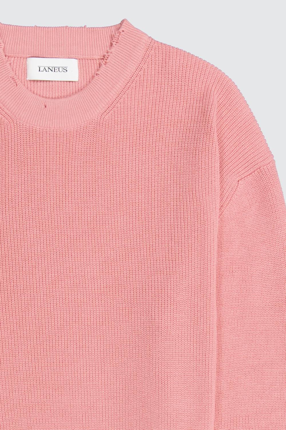 Laneus Laneus maglione pink cropped effetto destroyed Nuova