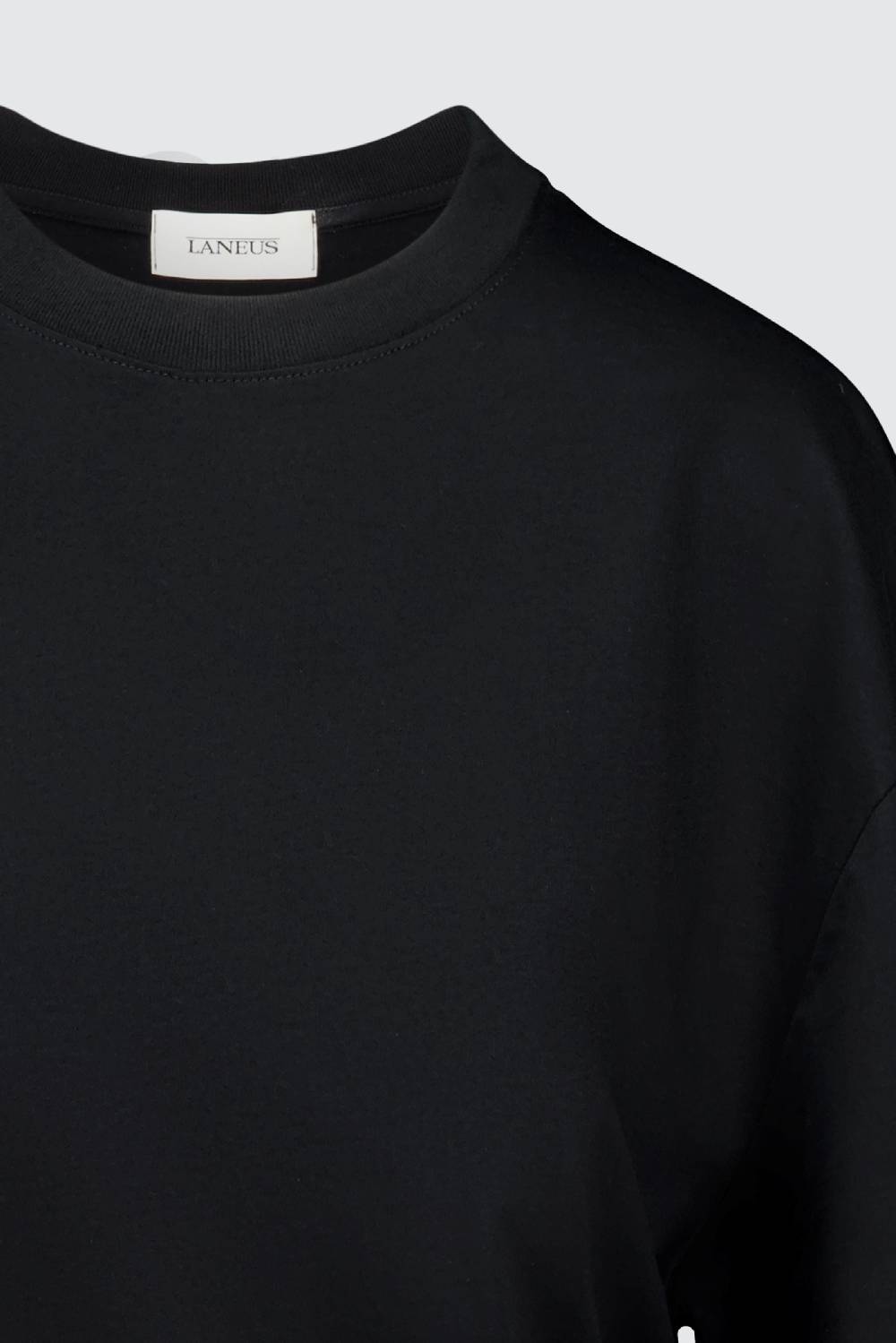 Laneus Laneus mini abito black con drappeggio asimmetrico Italia