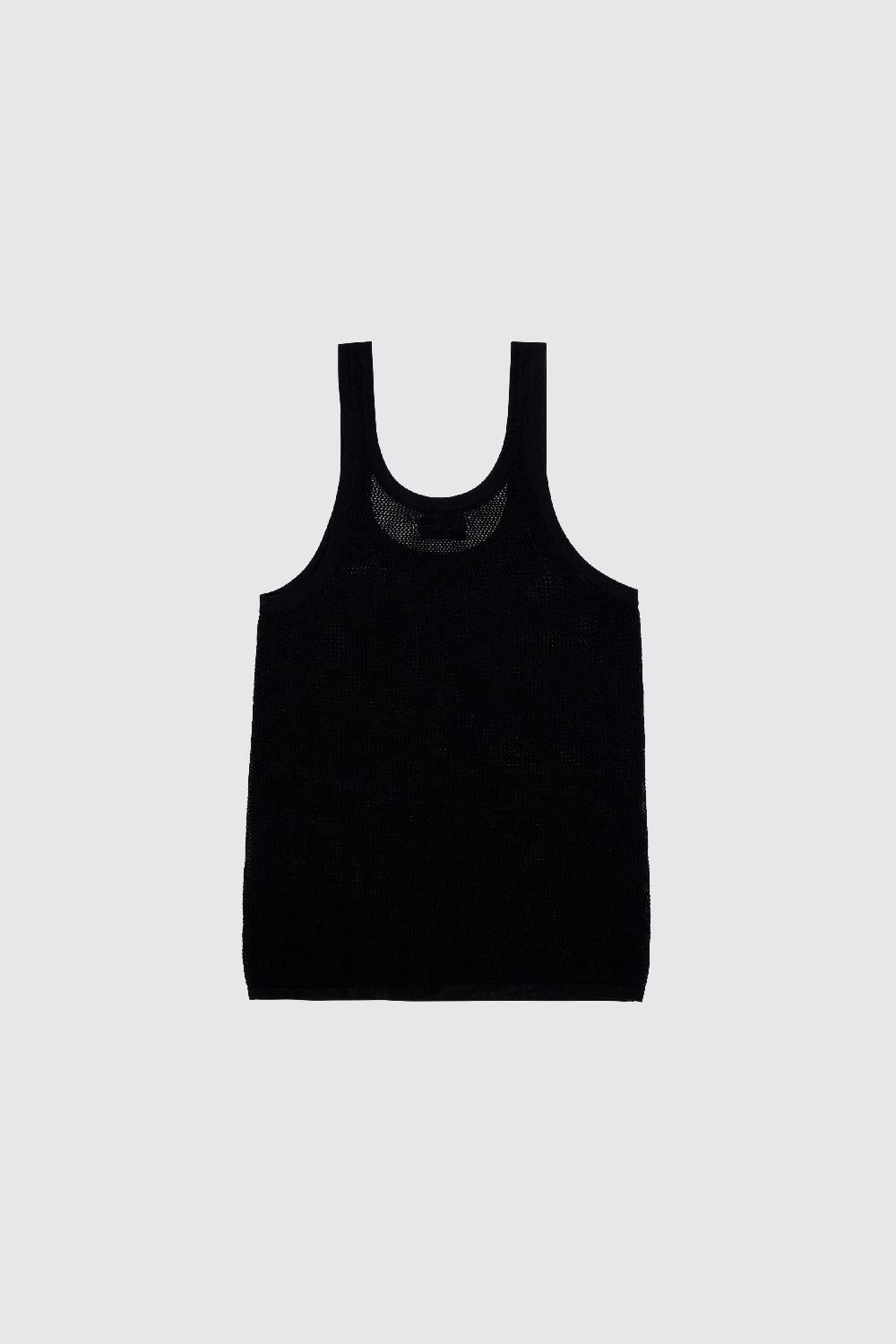 Laneus Laneus canotta black in mesh slim fit In Linea