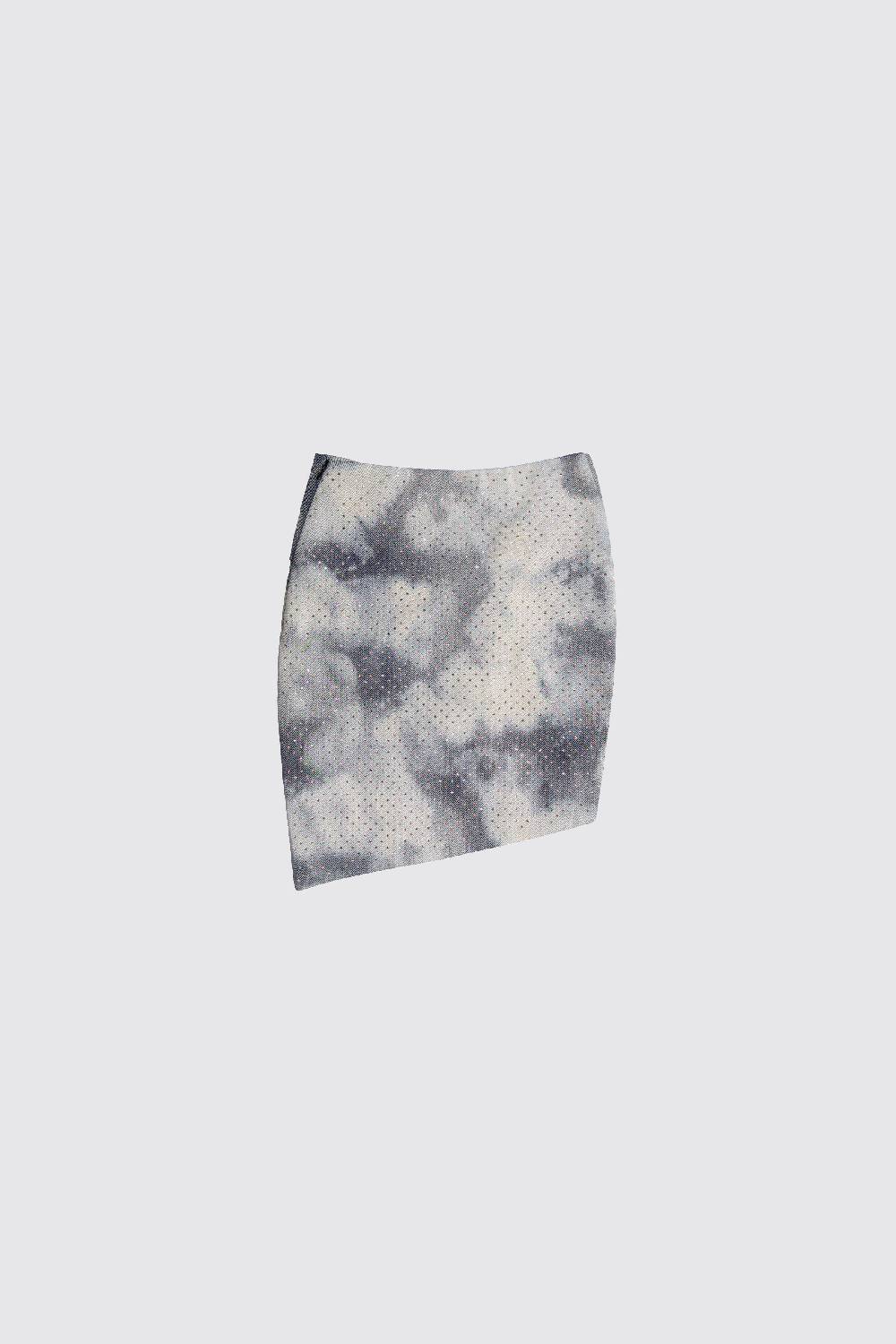 Laneus Laneus gonna denim silver strass Sottocosto