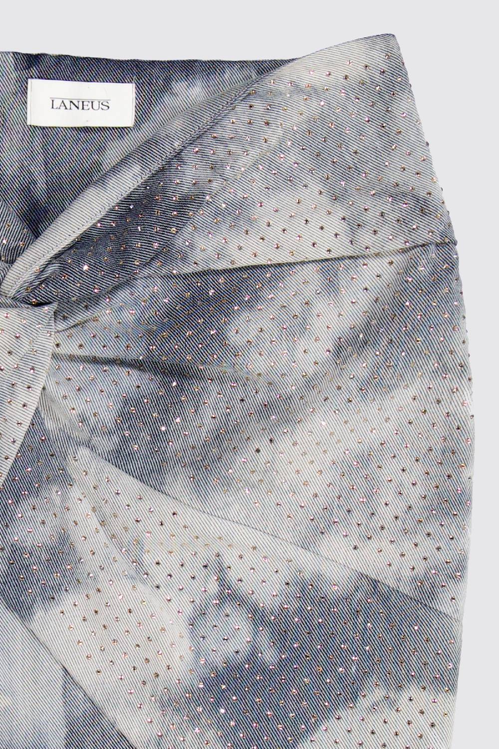 Laneus Laneus gonna denim silver strass Sottocosto