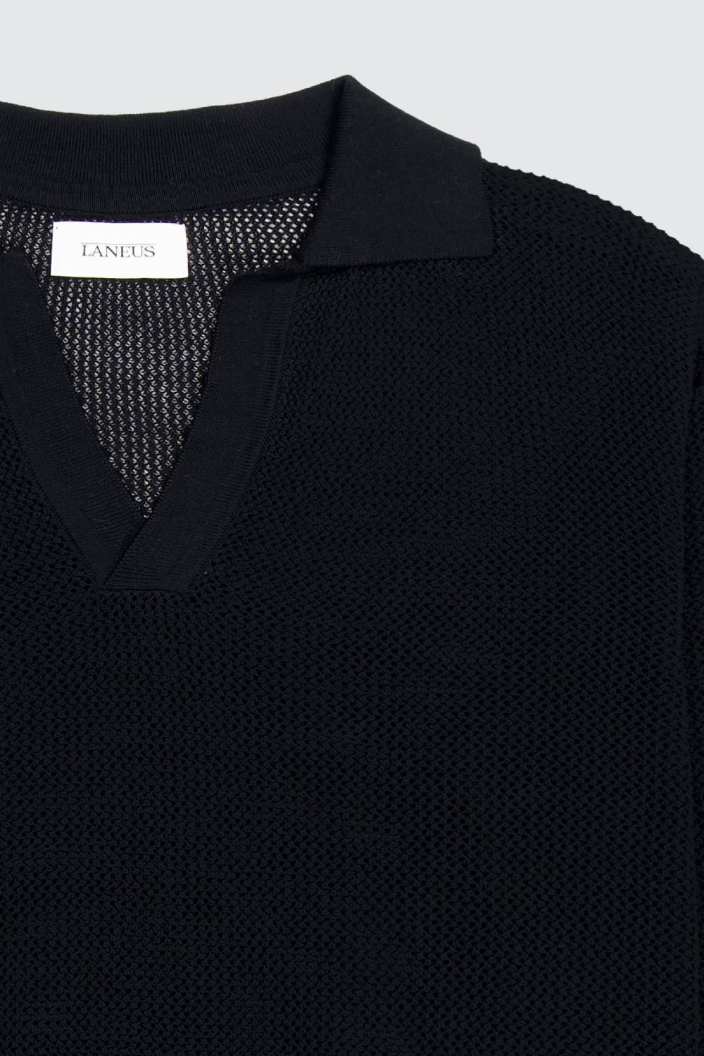 Laneus Laneus polo in mesh con scollo a V Solo un giorno rimasto