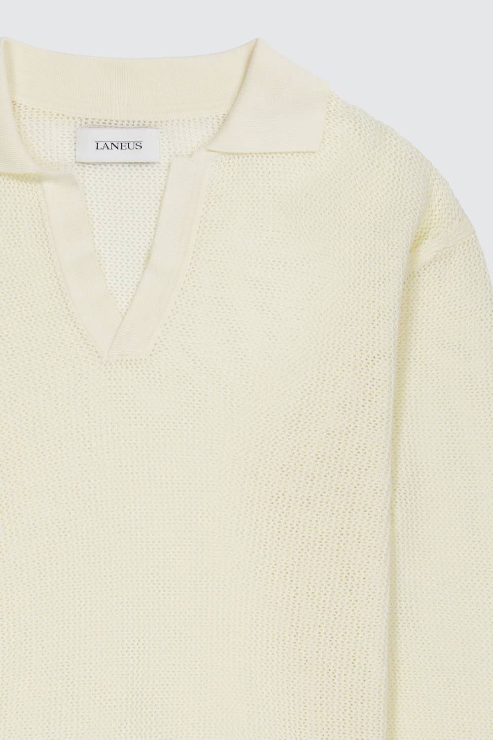 Laneus Laneus polo in mesh con scollo a V I Più Venduti
