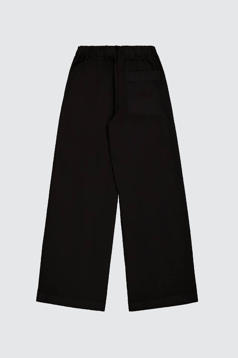 Laneus Laneus pantaloni black loose fit a vita alta Vendita
