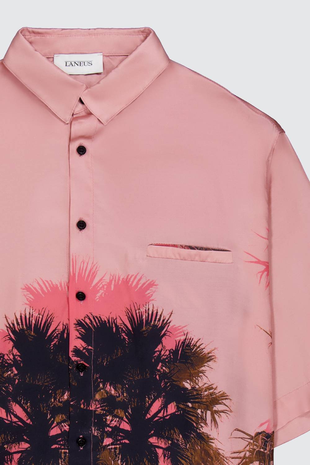 Laneus Laneus camicia pink palm print Promozione