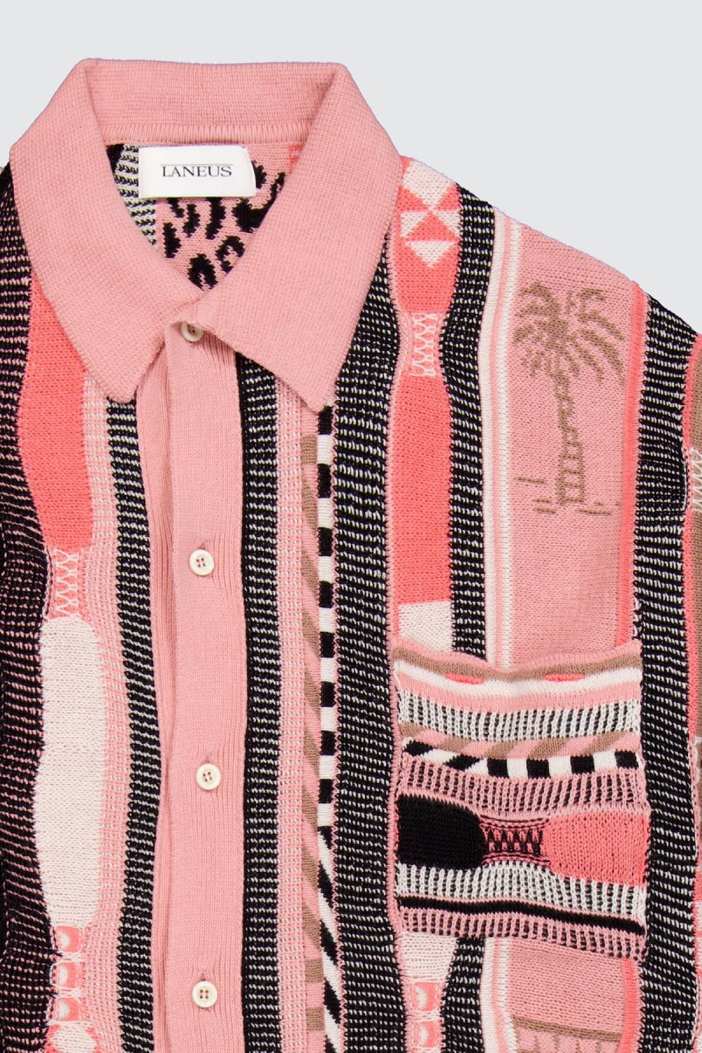 Laneus Laneus polo multicolor pink in jacquard Affare Del Giorno