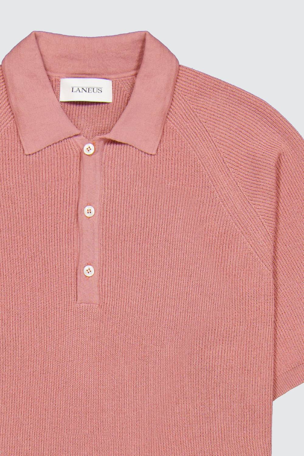 Laneus Laneus polo pink in maglia con bottoni Sottocosto