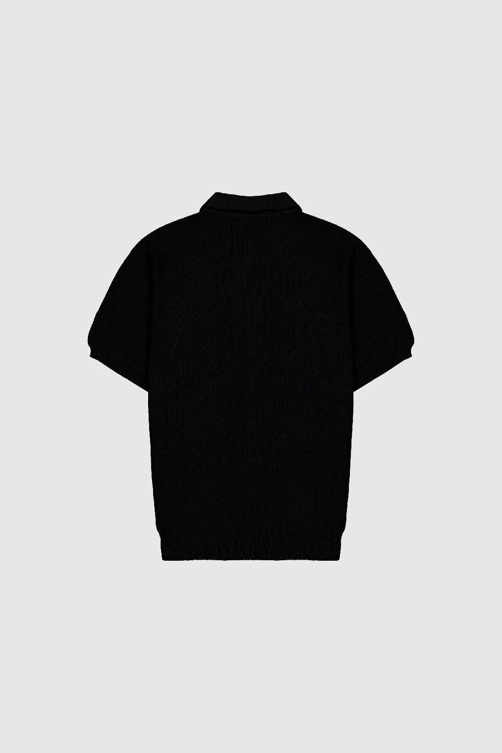 Laneus Laneus polo black in maglia con bottoni Convenienza