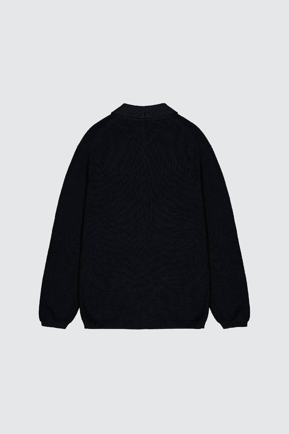 Laneus Laneus polo black in maglia a maniche lunghe Presa