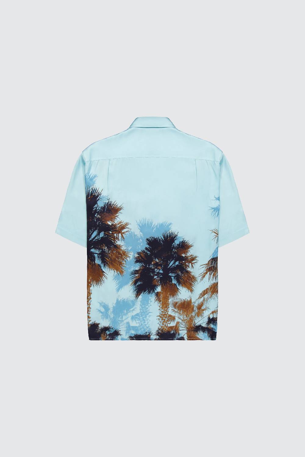 Laneus Laneus camicia turquoise palm print Vendita Economica