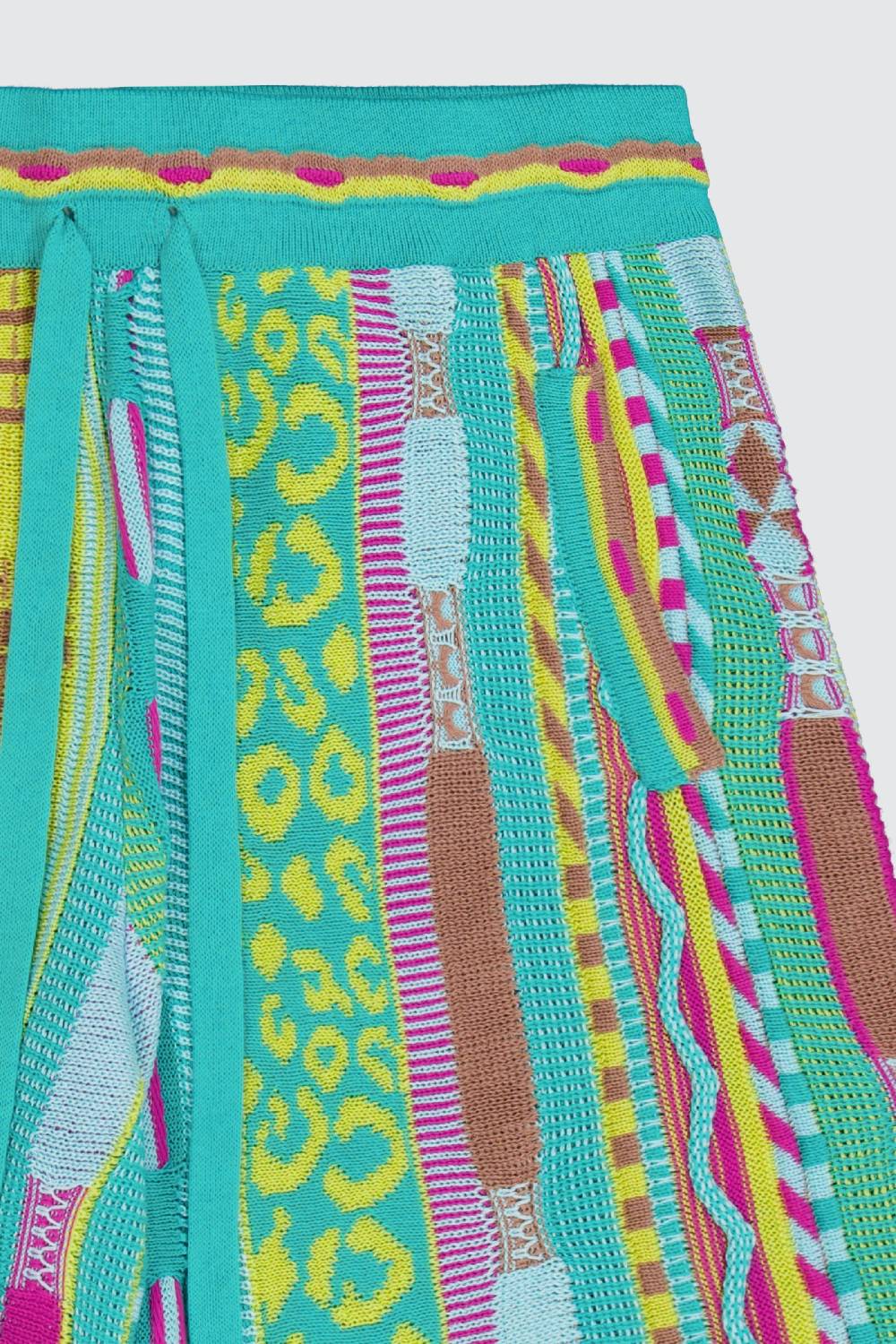 Laneus Laneus bermuda turquoise in jacquard multicolor Nuova