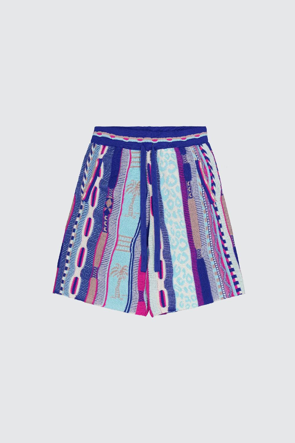 Laneus Laneus bermuda bluette in jacquard multicolor Qualità