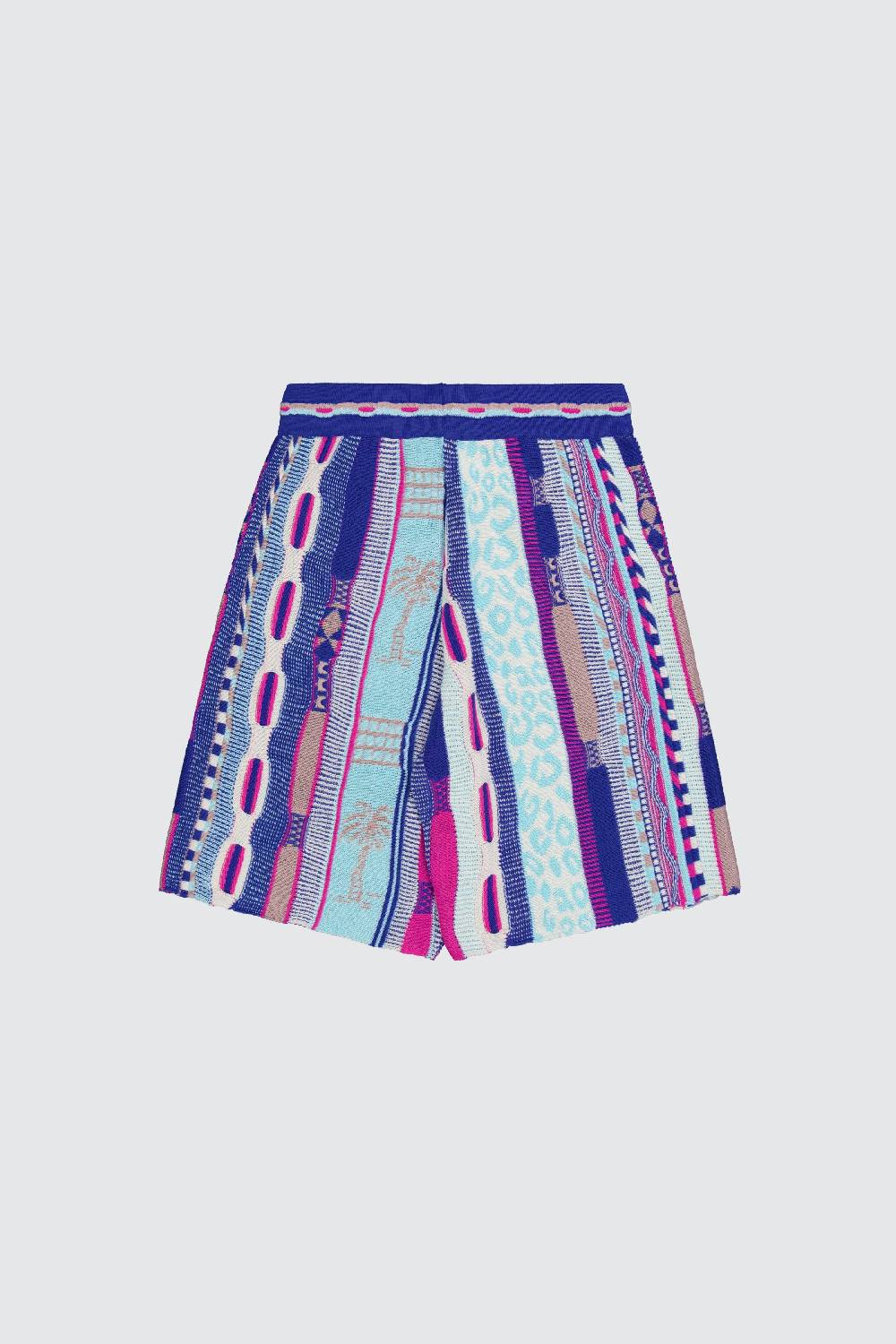 Laneus Laneus bermuda bluette in jacquard multicolor Qualità