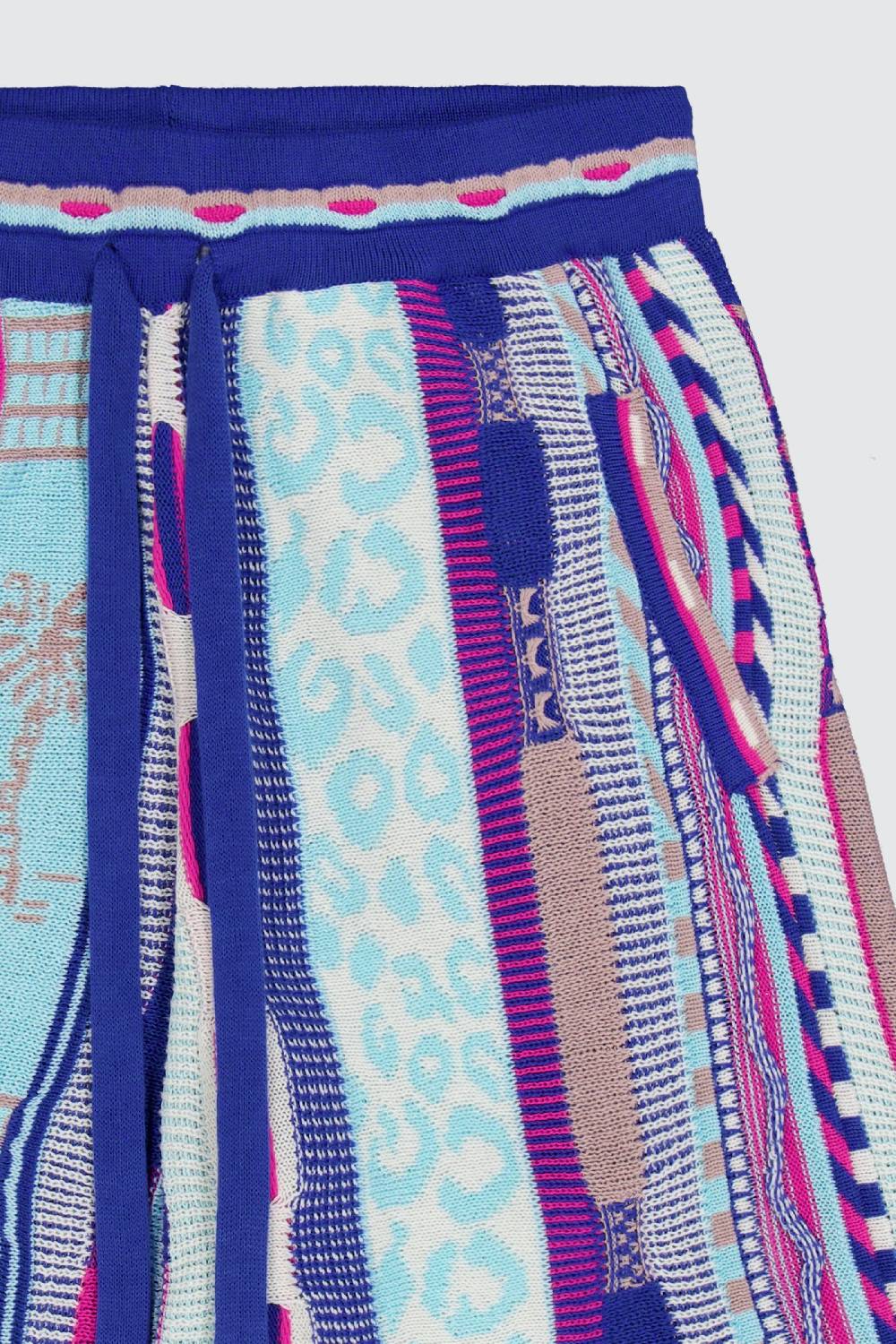 Laneus Laneus bermuda bluette in jacquard multicolor Qualità