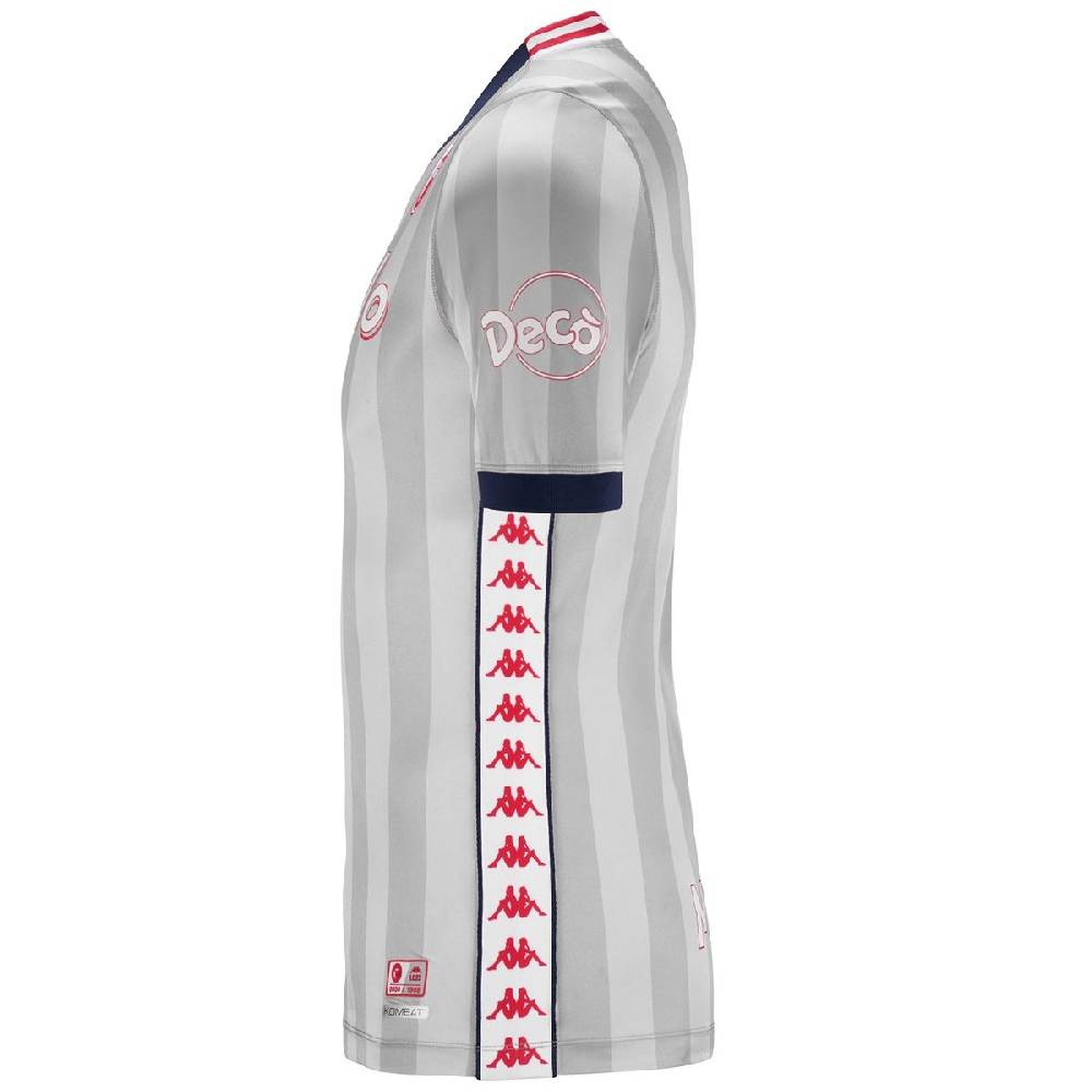 Lc23 LC23 x Kappa x SSC BARI Silver Jersey Short Sleeve Vendita Calda