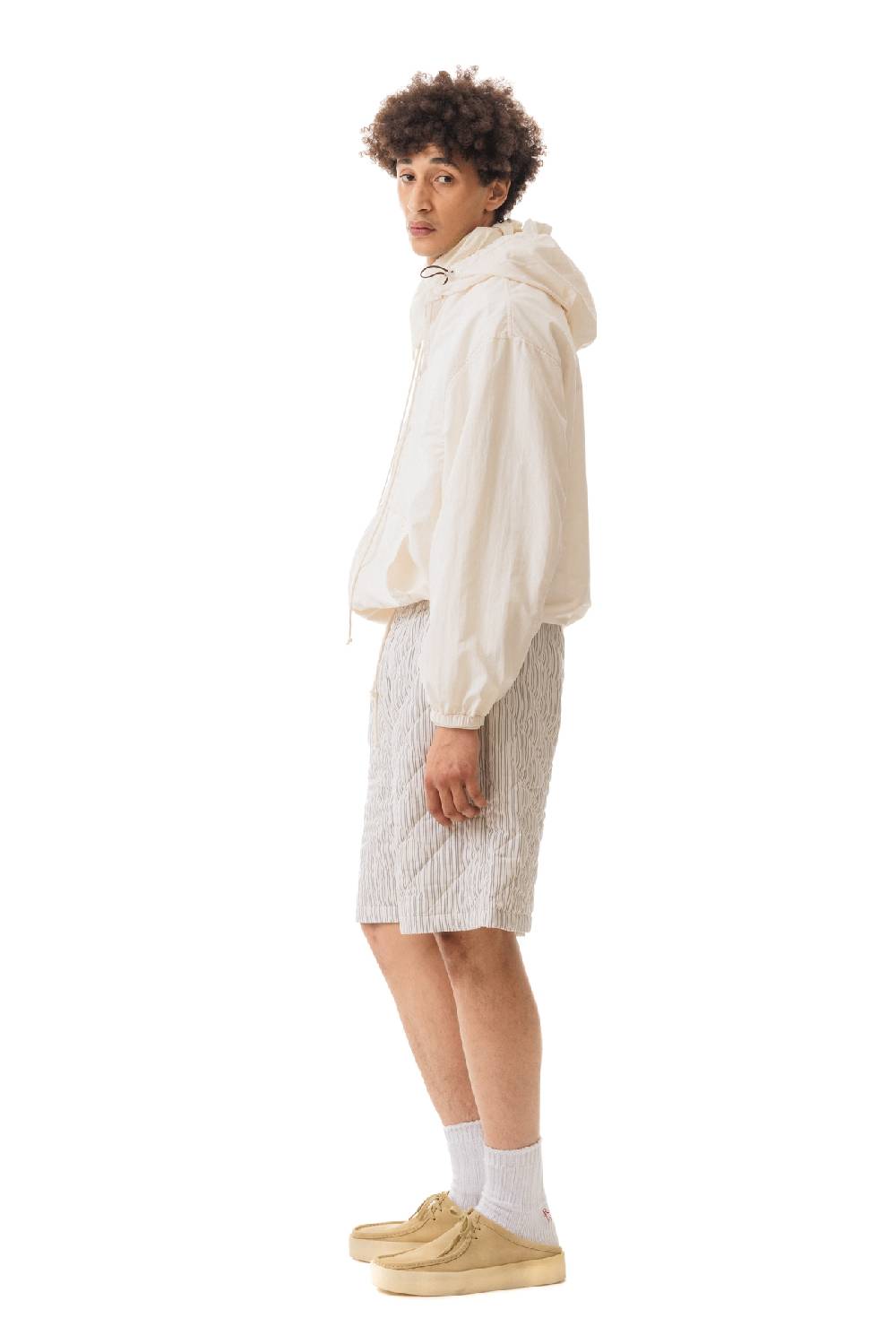 Lc23 Quilted Popeline Shorts Cream-Black Negozio