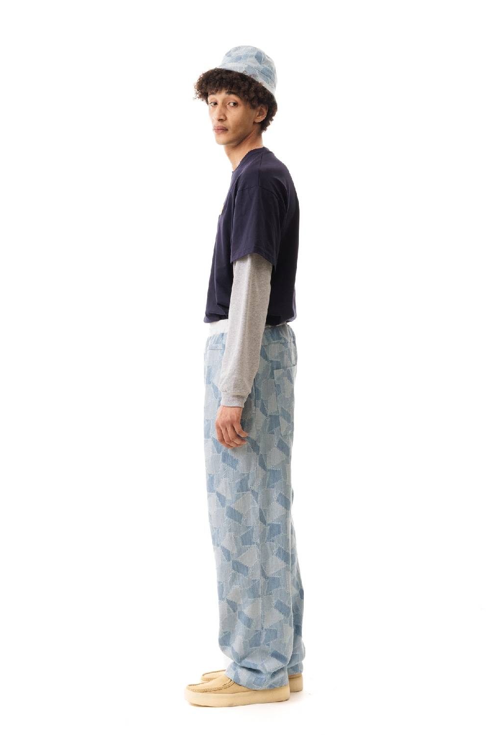 Lc23 Patchwork Denim Pants In Saldo