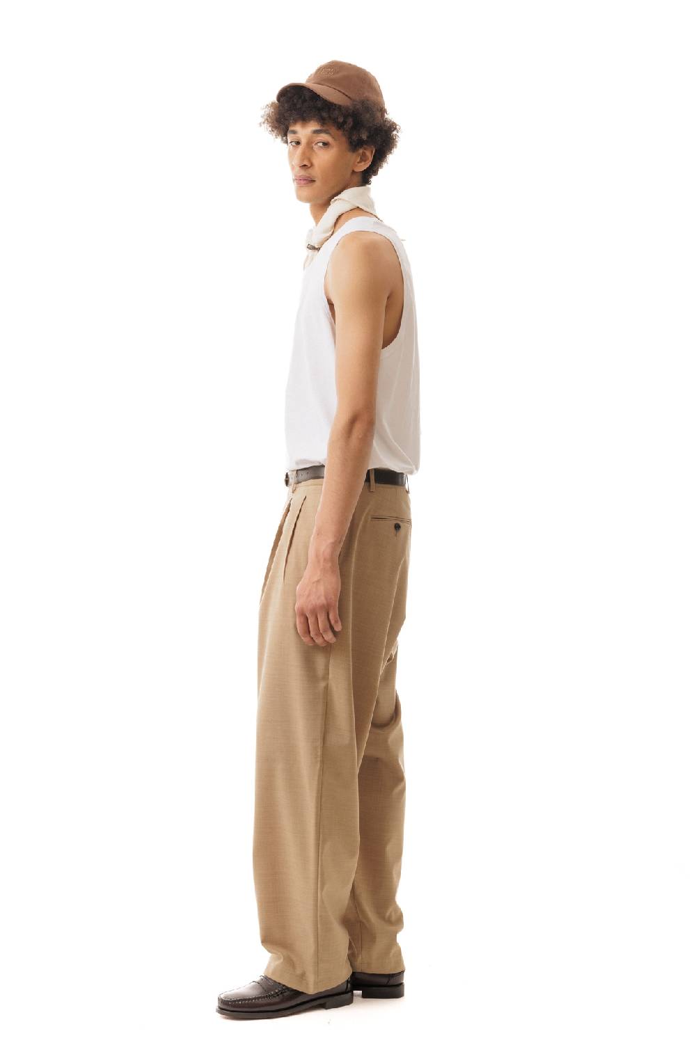 Lc23 Nylon-Wool Trousers Camel 2025