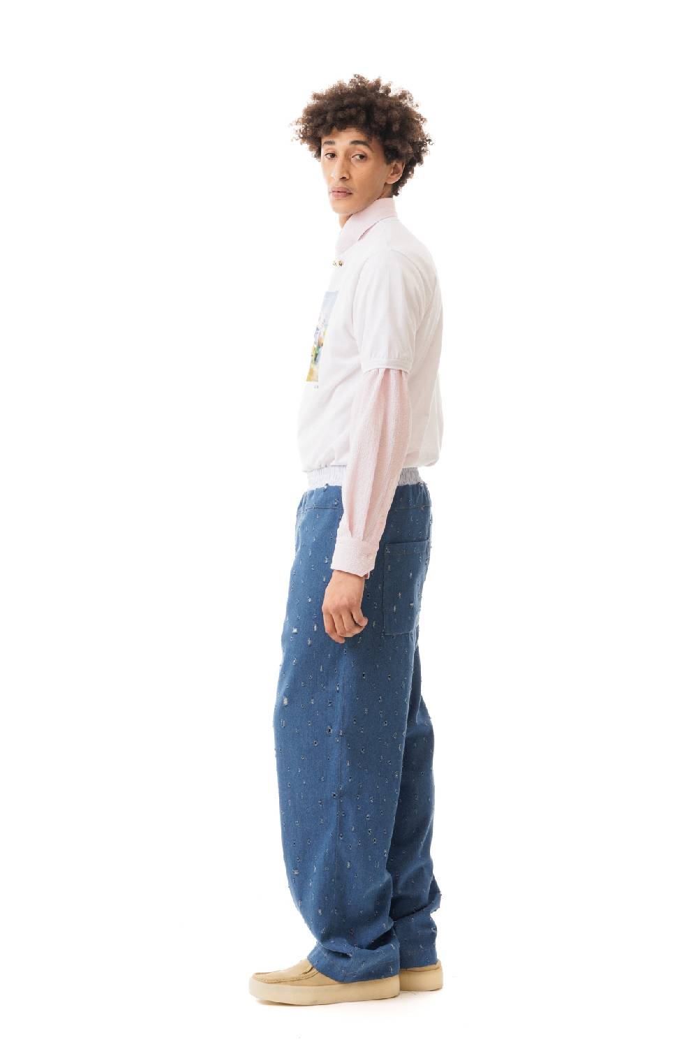 Lc23 Ripped Denim Pants Italia