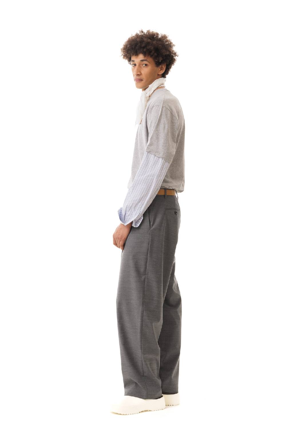 Lc23 Nylon-Wool Trousers Grey 2025
