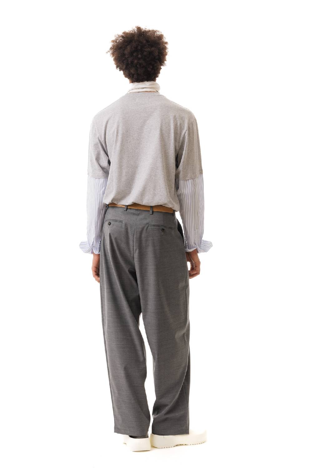 Lc23 Nylon-Wool Trousers Grey 2025