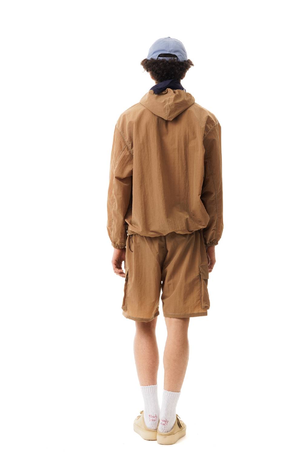 Lc23 Nylon Hooded Jacket Brown Spedizione Gratuita