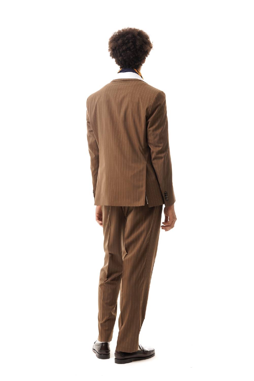 Lc23 Gessato Brown Blazer Consegna Veloce