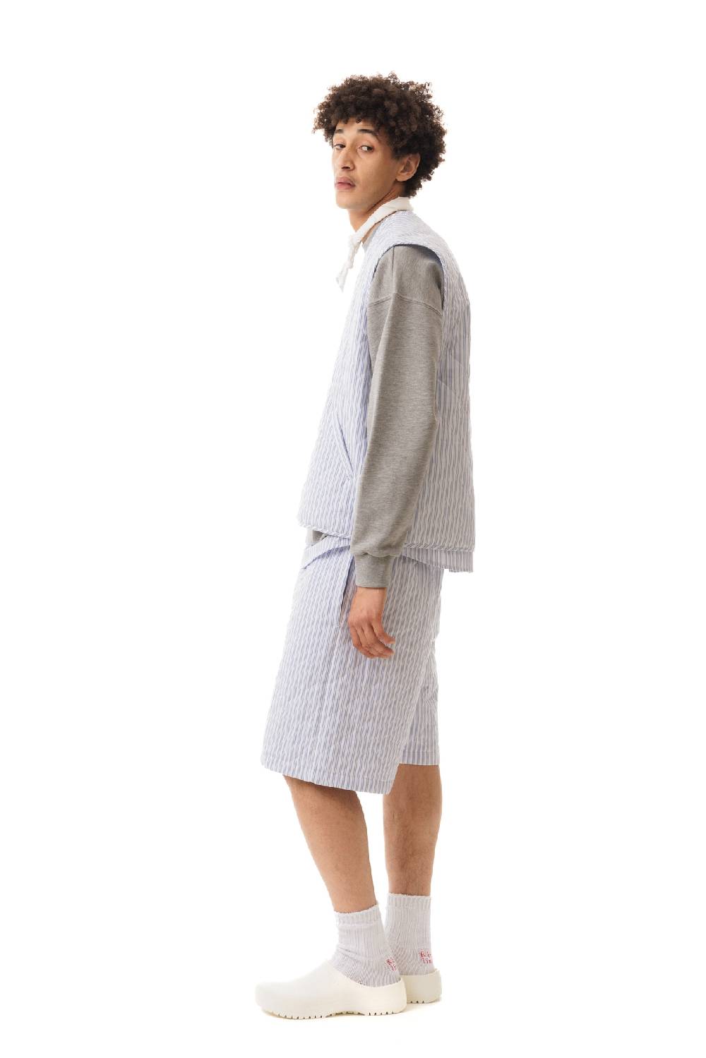 Lc23 Quilted Popeline White-Blue Vest Affare Del Giorno