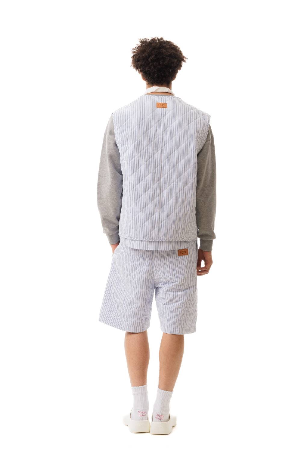 Lc23 Quilted Popeline White-Blue Vest Affare Del Giorno