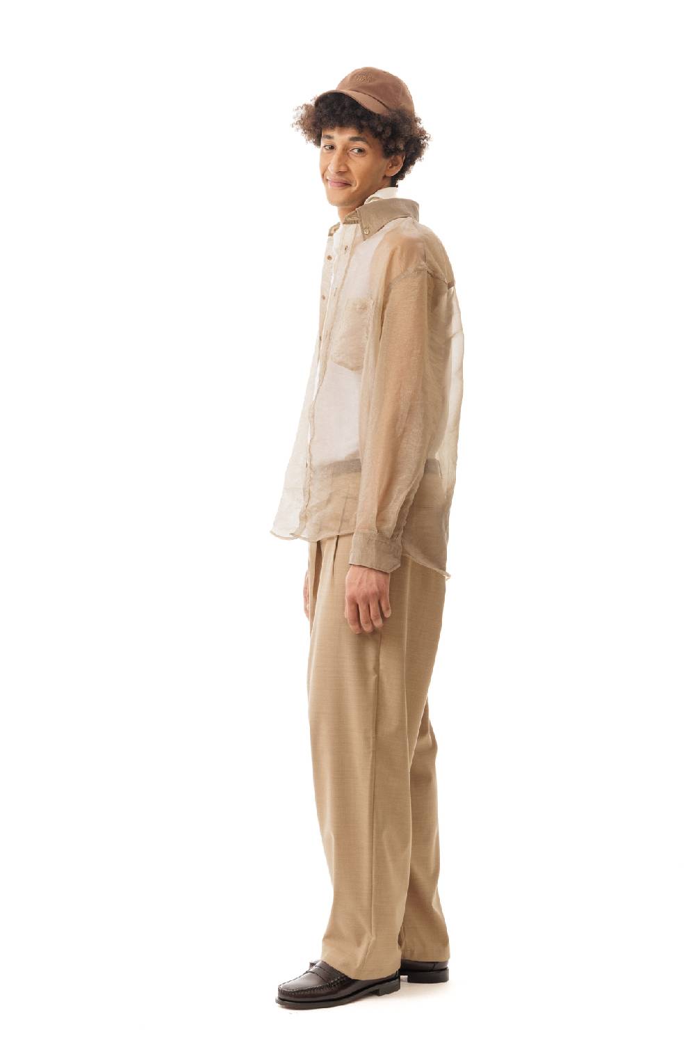 Lc23 Organza Nylon Shirt Beige Online