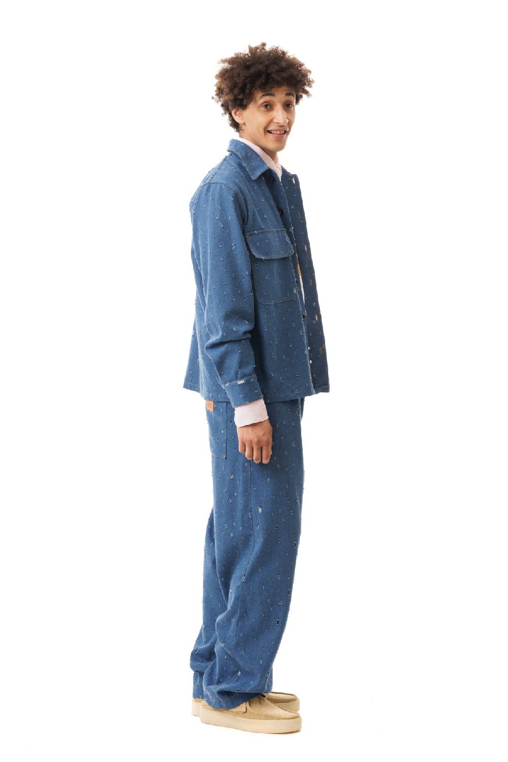 Lc23 Ripped Denim Overshirt Hotsell