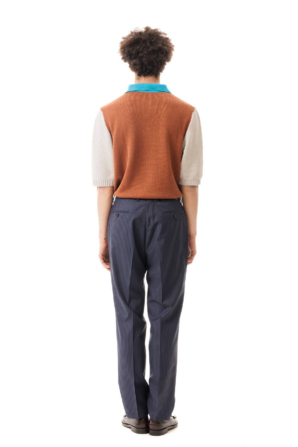Lc23 Color Block Polo Sweater Camel I Più Venduti