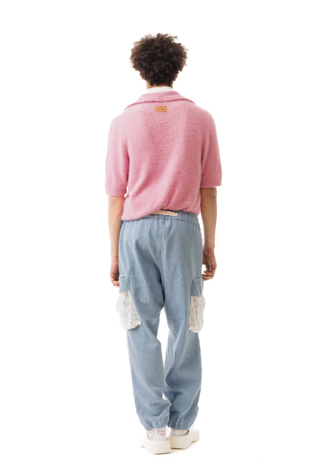Lc23 Hairy Polo Sweater Pink Nuova