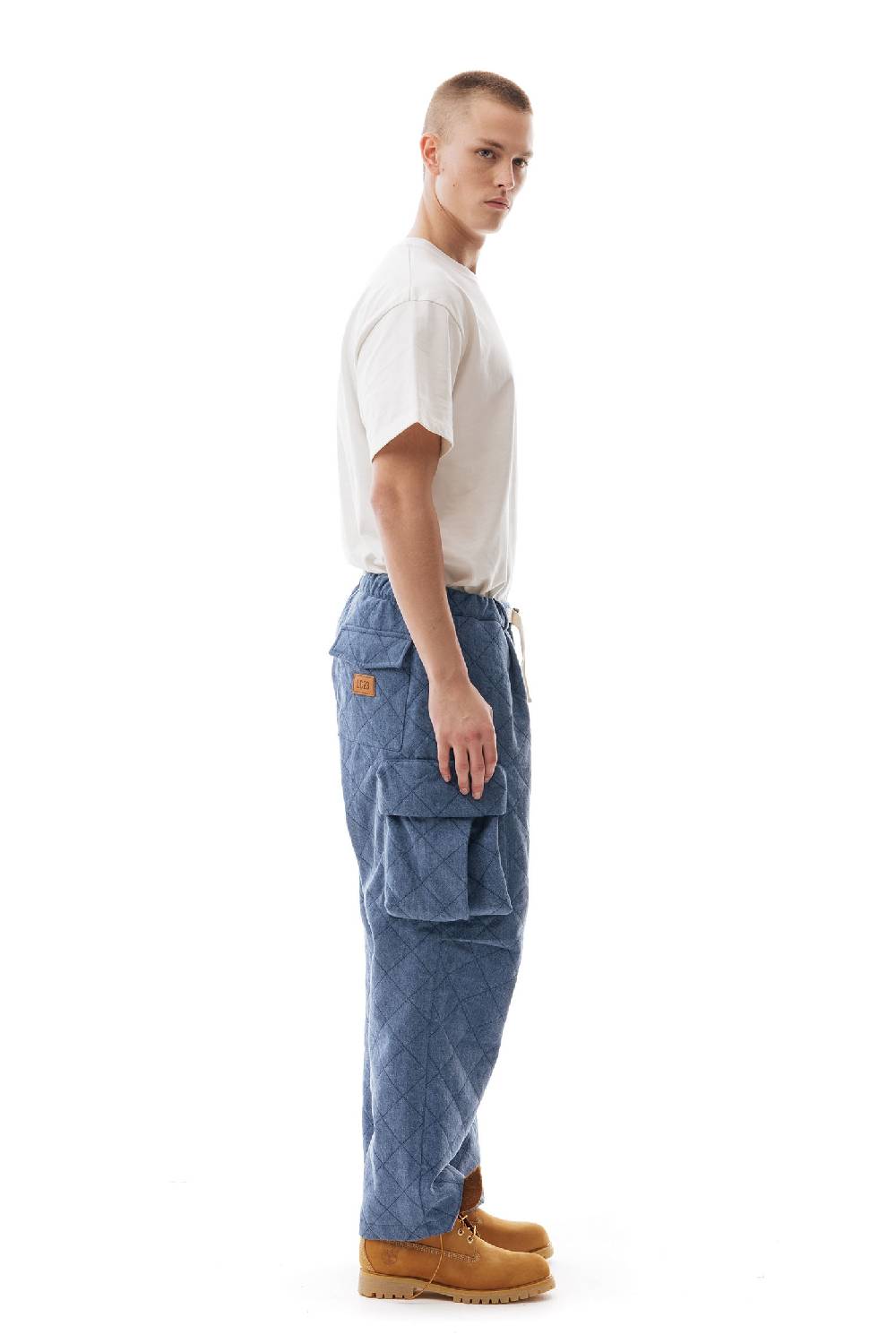 Lc23 Quilted Denim Cargo Pants Novità